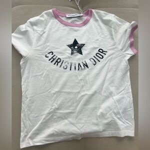Dior | Tops | M Vtg Nwt Christian Dior Addict Rhinestone Logo